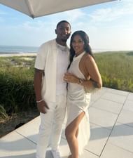 Bradley Beal with his wife Kamiah Adams